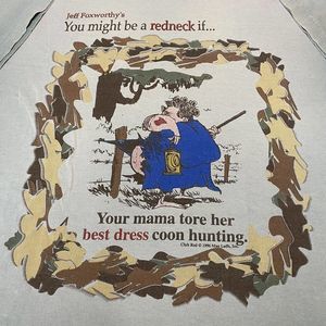 Vintage Jeff Foxworthy T Shirt You Might Be A Red Neck Faded Distressed 25x27.5